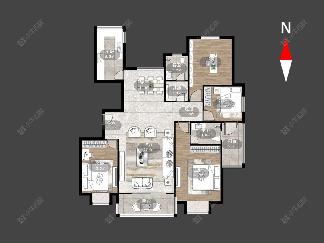 青龙苑北区房源户型图 常州青龙苑北区在售二手房源户型图_小牛看房
