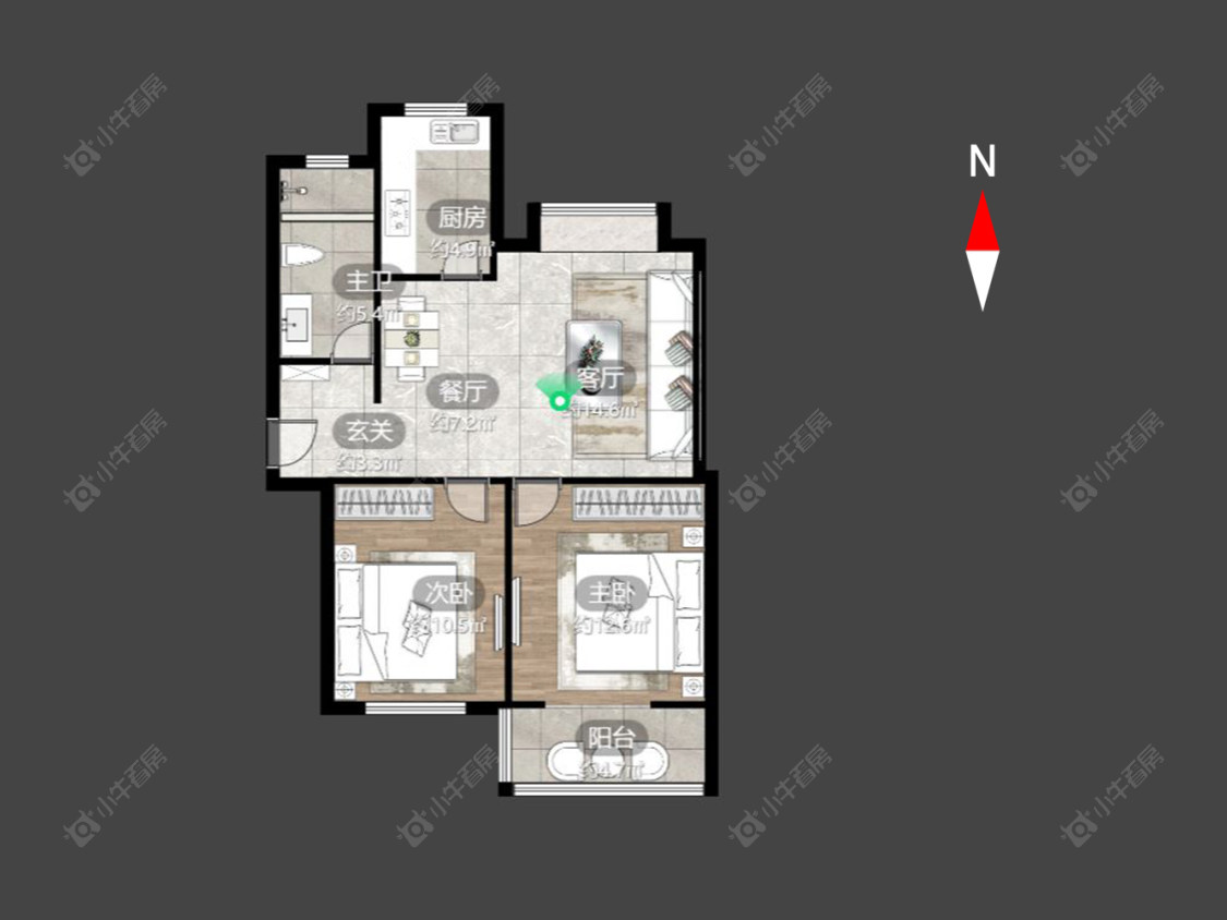 滨江明珠城东区房源户型图 常州滨江明珠城东区在售二手房源户型图_小牛看房