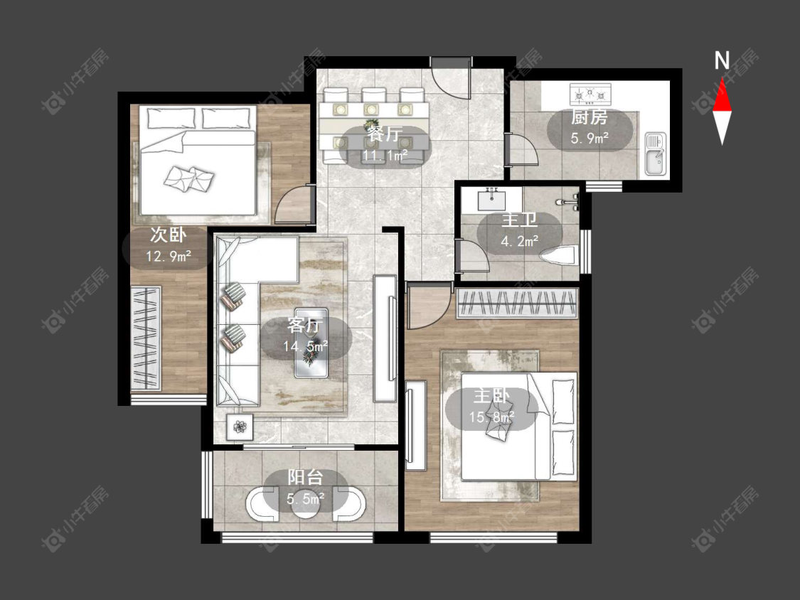 常州金玉华府在售二手房源户型图_小牛看房