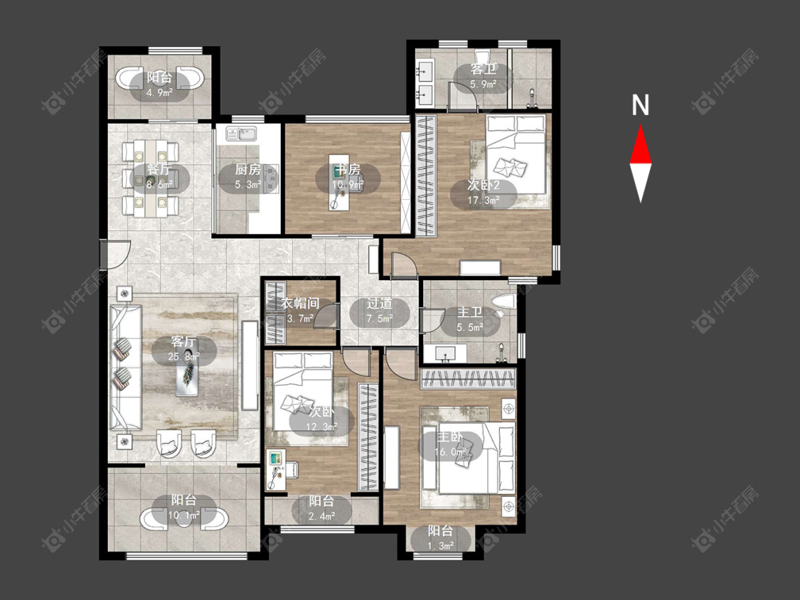 常州大名城西区在售二手房源户型图_小牛看房
