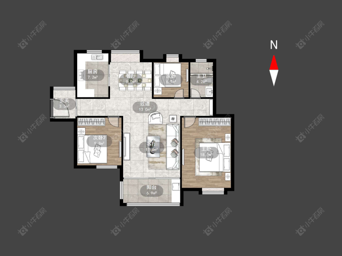 世茂香槟湖一期房源户型图 常州世茂香槟湖一期在售二手房源户型图_小牛看房