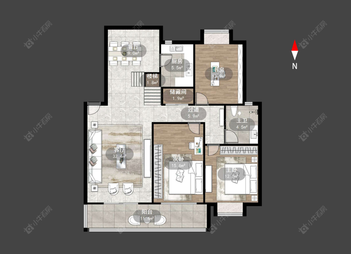 常州新天地花苑在售二手房源户型图_小牛看房