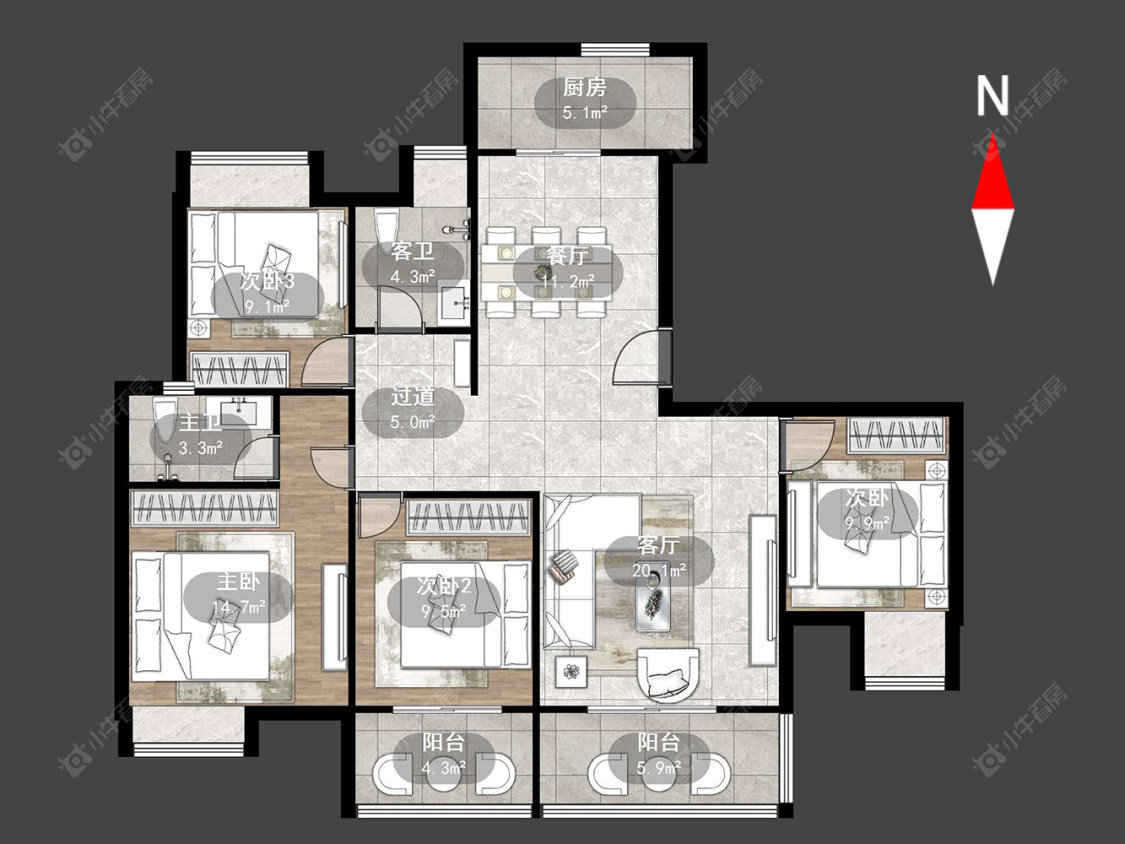 常州豪景家园在售二手房源户型图_小牛看房