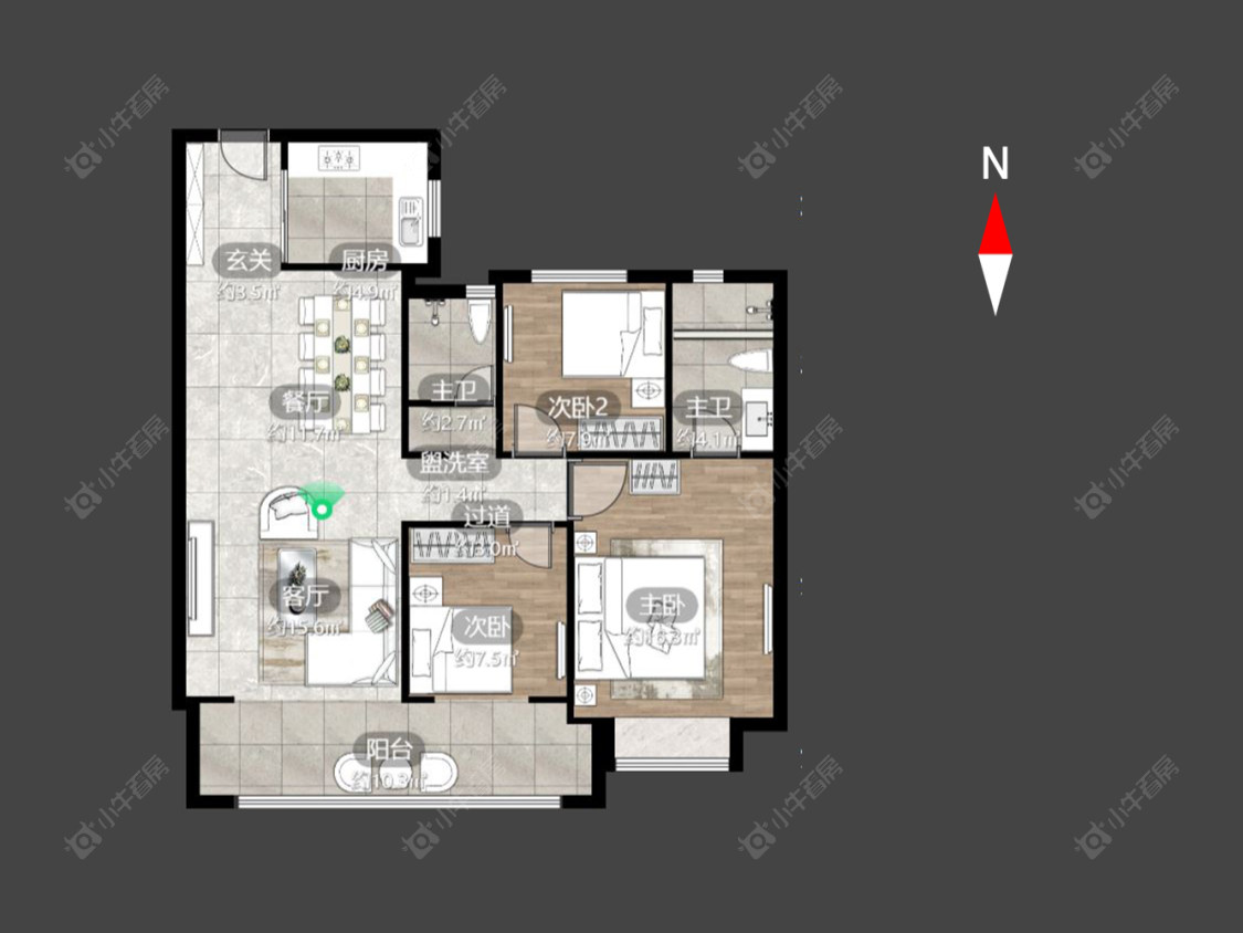常州碧桂园壹号天禧在售二手房源户型图_小牛看房