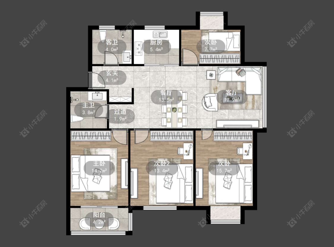 百馨西苑一二期房源户型图 常州百馨西苑一二期在售二手房源户型图_小牛看房