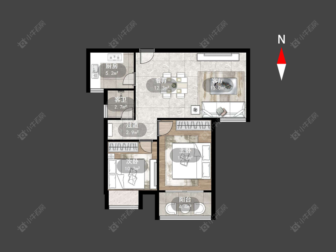 新城尚东区花园西区房源户型图 常州新城尚东区花园西区在售二手房源户型图_小牛看房