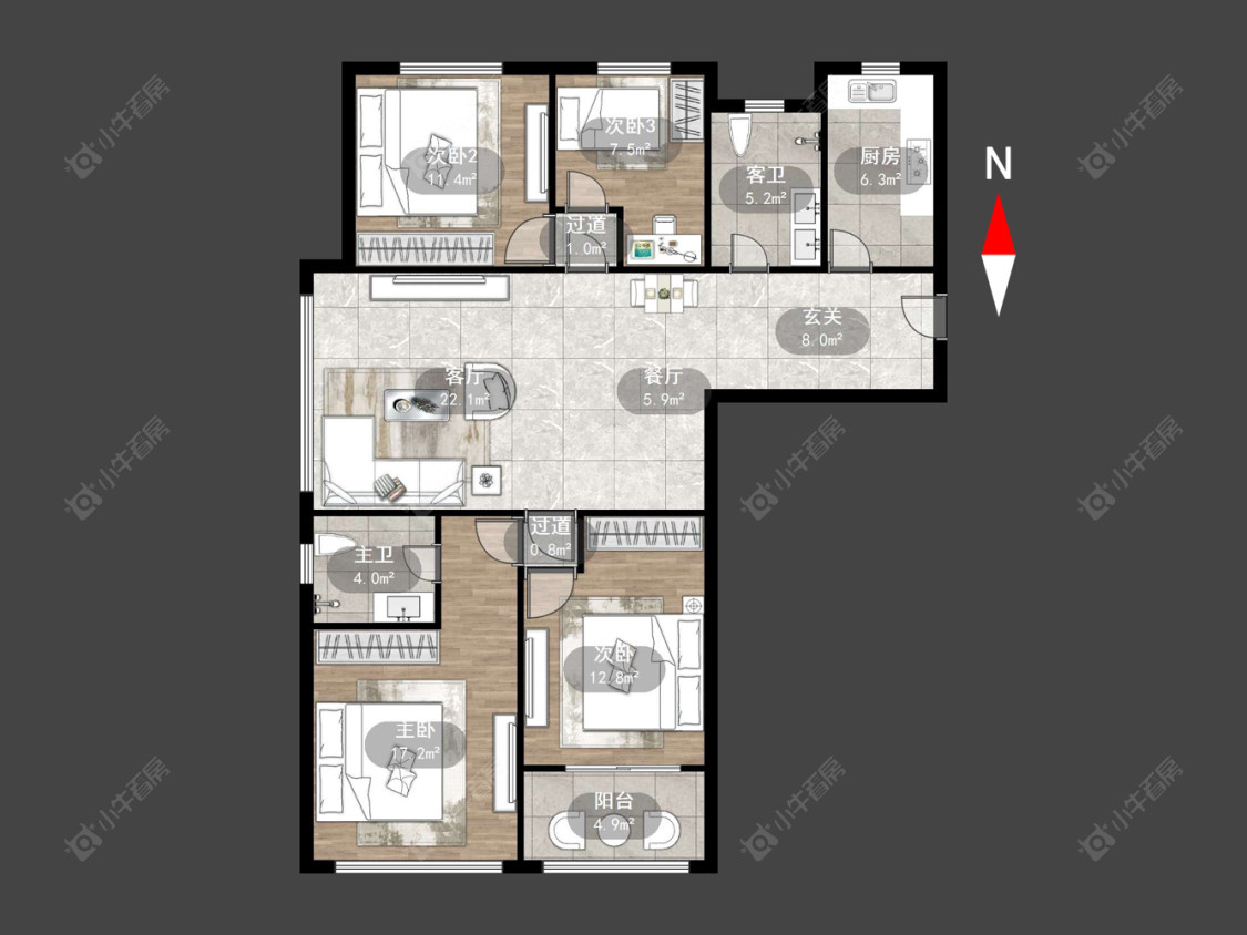 友谊家苑房源户型图 常州友谊家苑在售二手房源户型图_小牛看房
