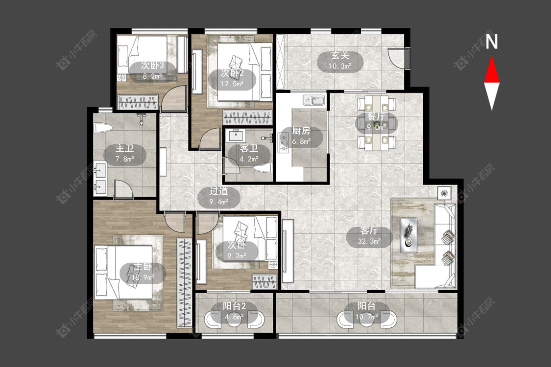 常州玉兰广场四期在售二手房源户型图_小牛看房