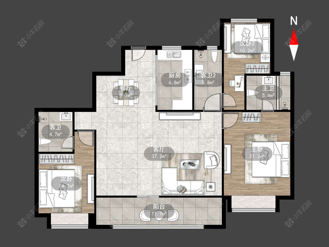 路劲雅居乐国仕九礼房源户型图 常州路劲雅居乐国仕九礼在售二手房源户型图_小牛看房