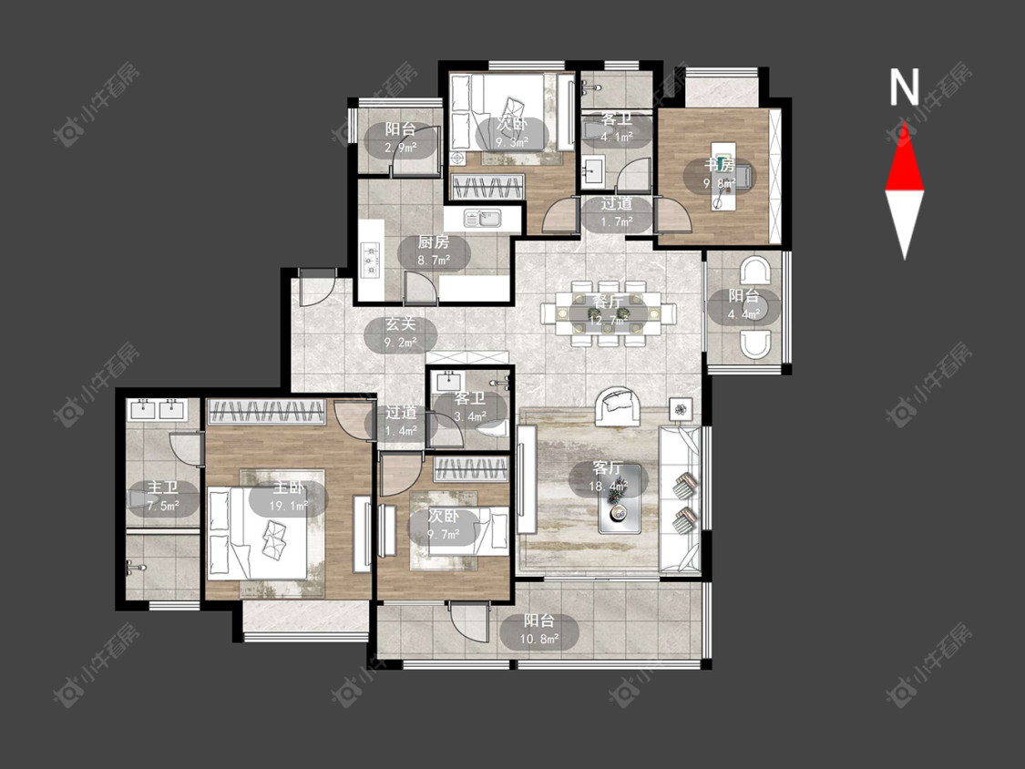 常州万科瑧湾汇（原蓝光黑钻）在售二手房源户型图_小牛看房