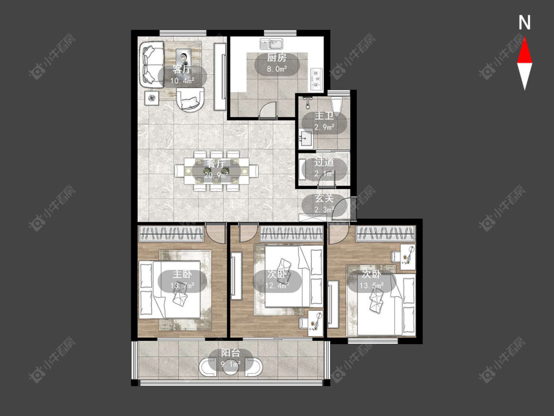 常州白云东苑一期在售二手房源户型图_小牛看房