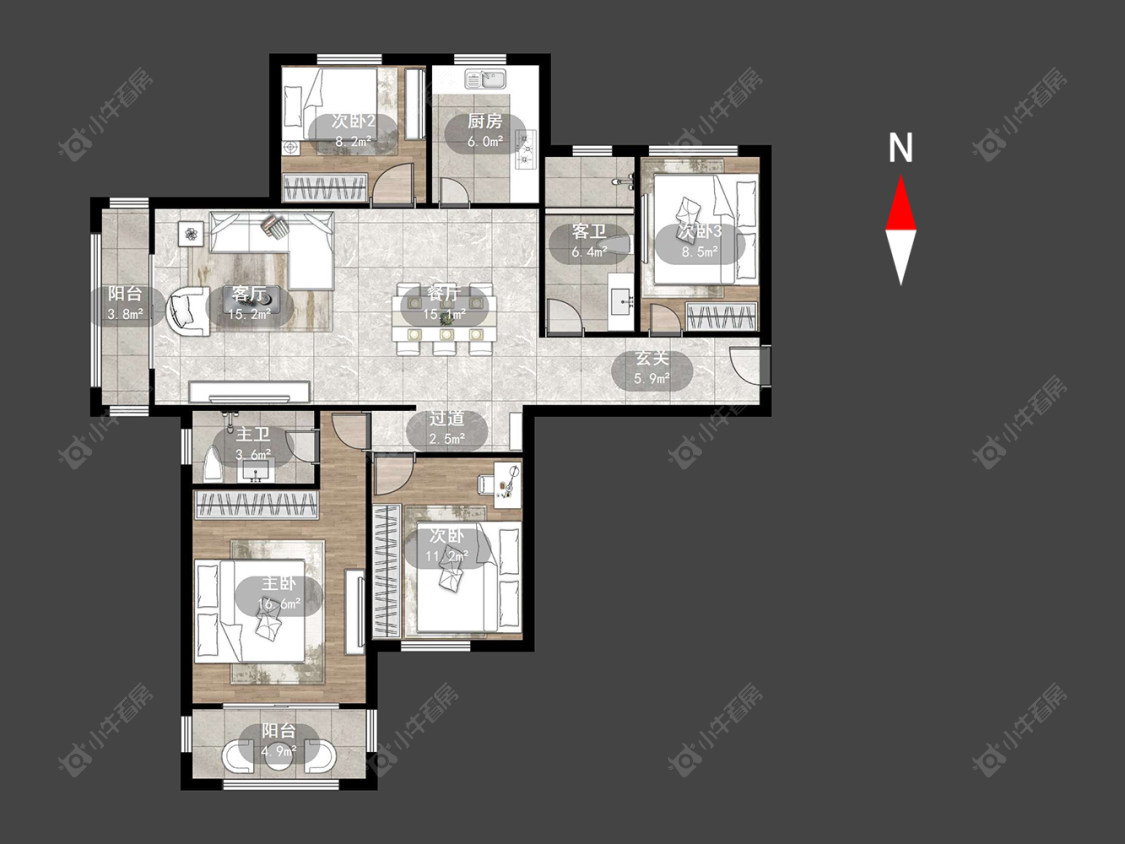 银河湾第一城一期房源户型图 常州银河湾第一城一期在售二手房源户型图_小牛看房
