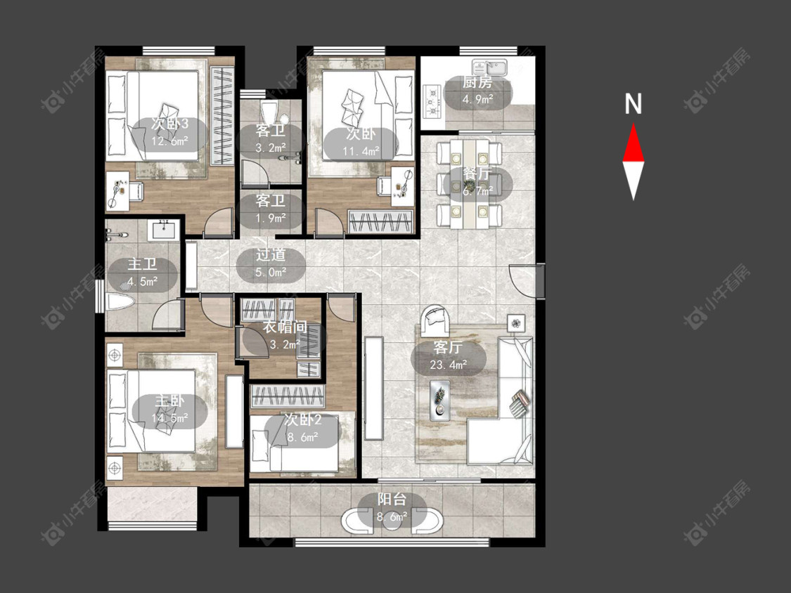 常州锦绣天地在售二手房源户型图_小牛看房