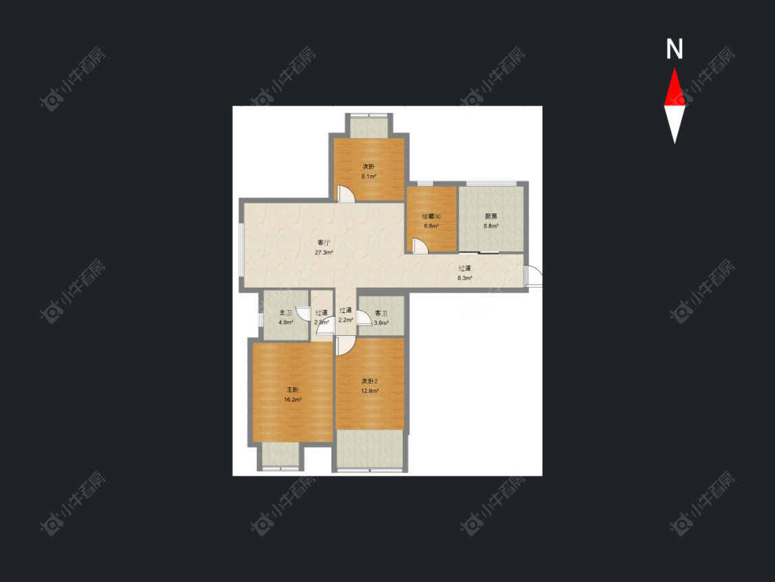香江华廷花园房源户型图 常州香江华廷花园在售二手房源户型图_小牛看房