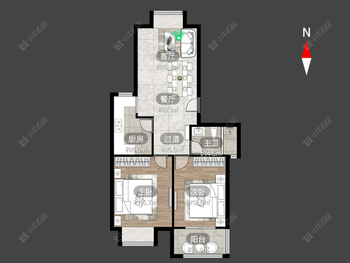 常州祥龙苑在售二手房源户型图_小牛看房