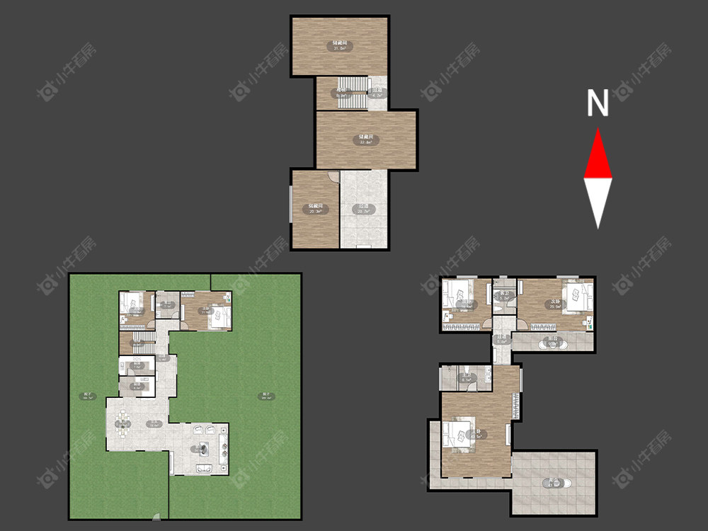常州天安别墅在售二手房源户型图_小牛看房