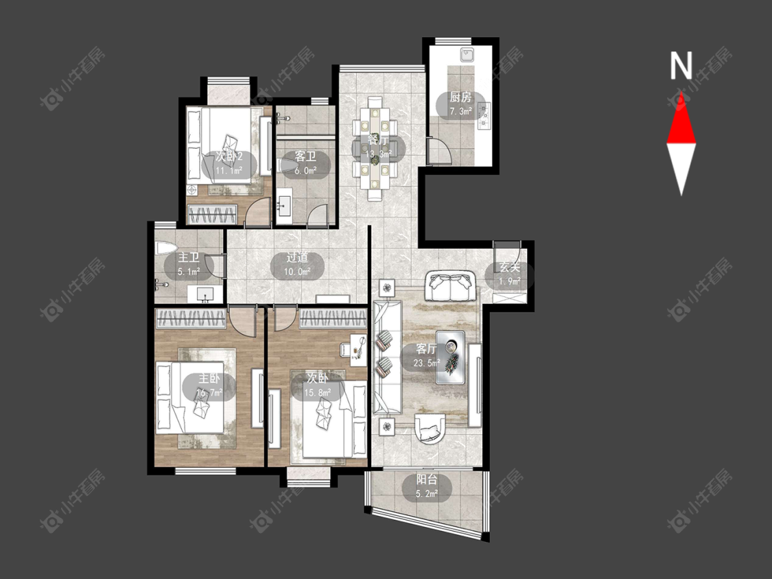 太湖花园房源户型图 常州太湖花园在售二手房源户型图_小牛看房