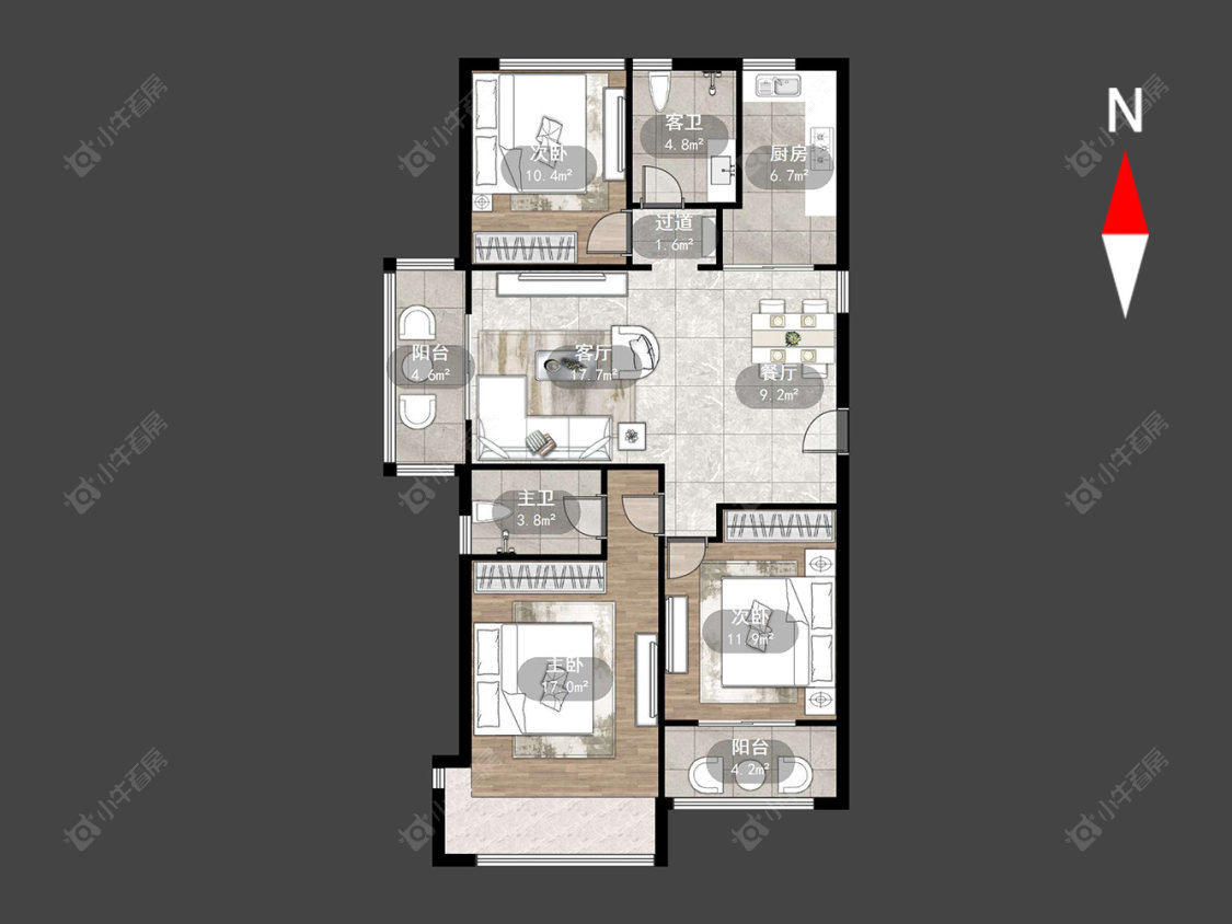 常州天润国际花园在售二手房源户型图_小牛看房