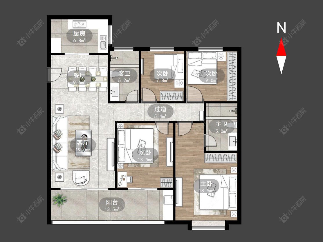 常州华润国际五期在售二手房源户型图_小牛看房