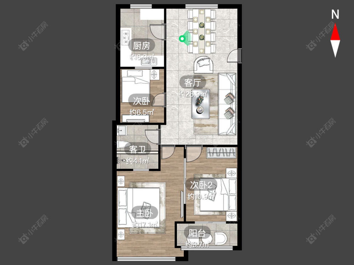 常州河苑家园一期3室2厅1卫在售二手房房源图片