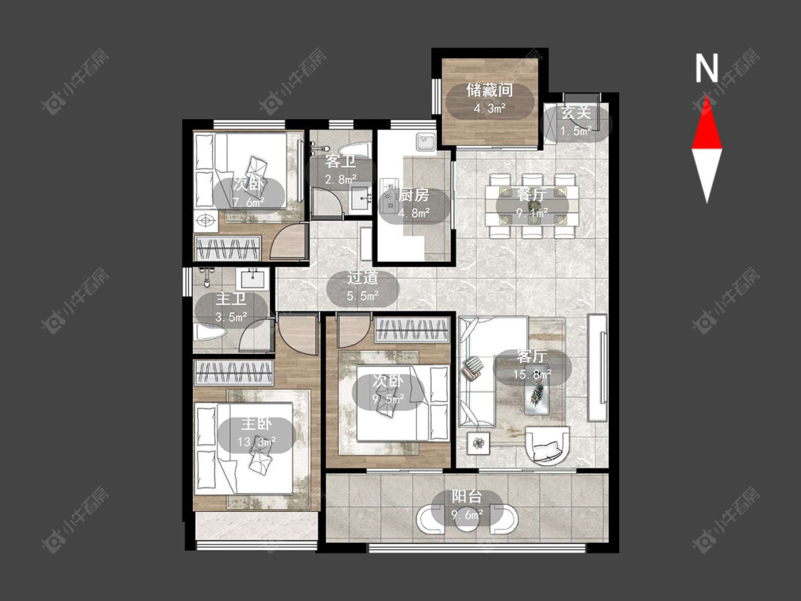 嘉宏蓝爵房源户型图 常州嘉宏蓝爵在售二手房源户型图_小牛看房