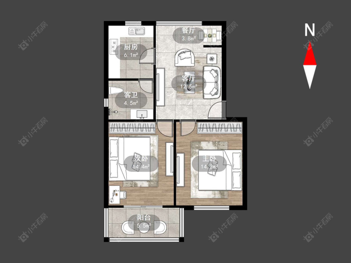 常州怀德中路在售二手房源户型图_小牛看房