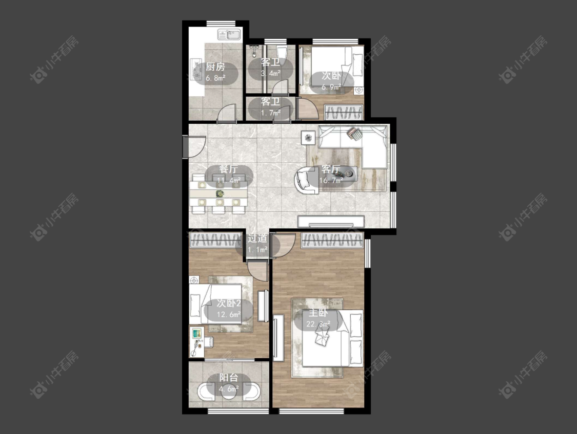 常州聚怡花园南区在售二手房源户型图_小牛看房