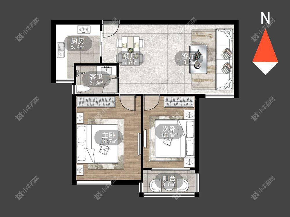 常州南甸苑在租房源户型图_小牛看房