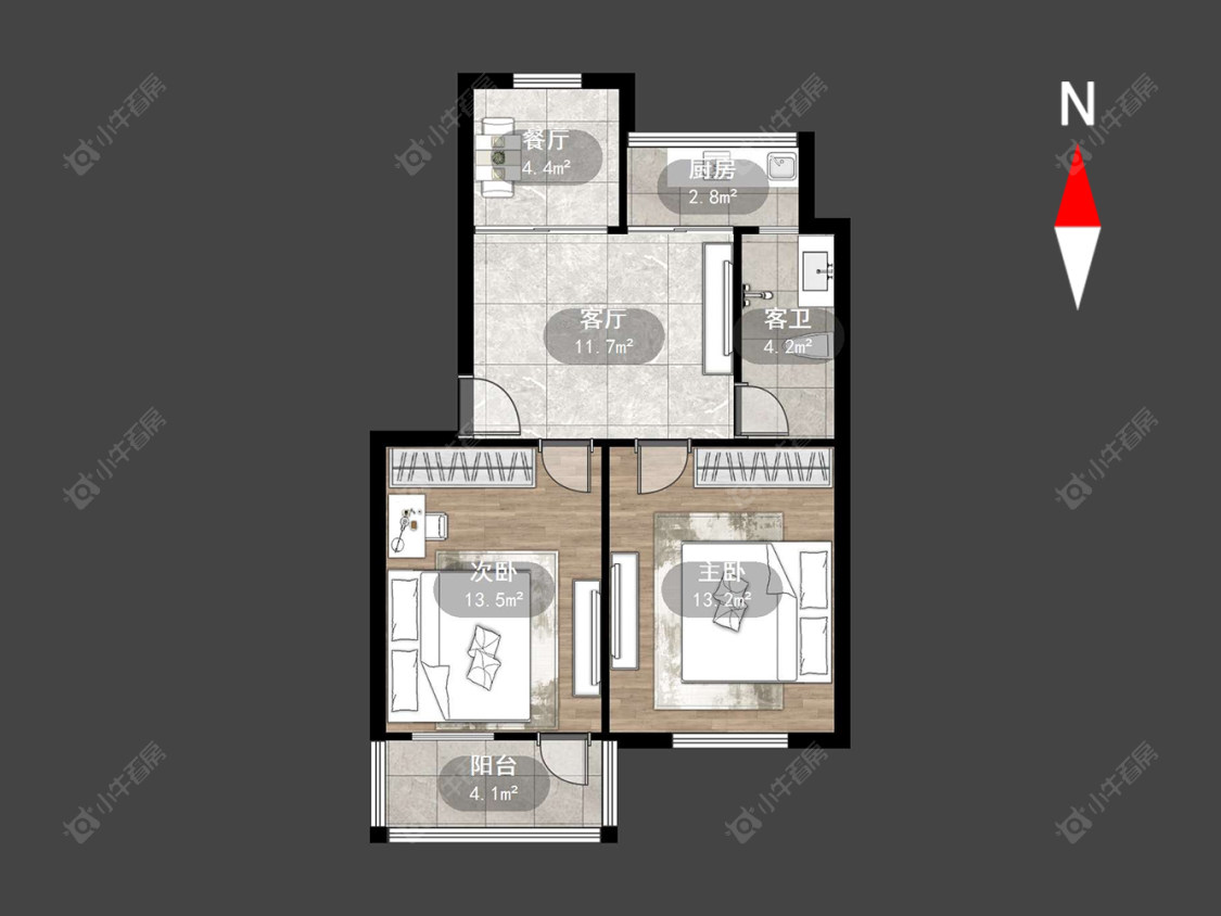 常州三堡街南楼在售二手房源户型图_小牛看房