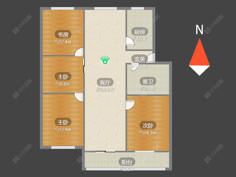 湖塘花园新村房源户型图 常州湖塘花园新村在售二手房源户型图_小牛看房