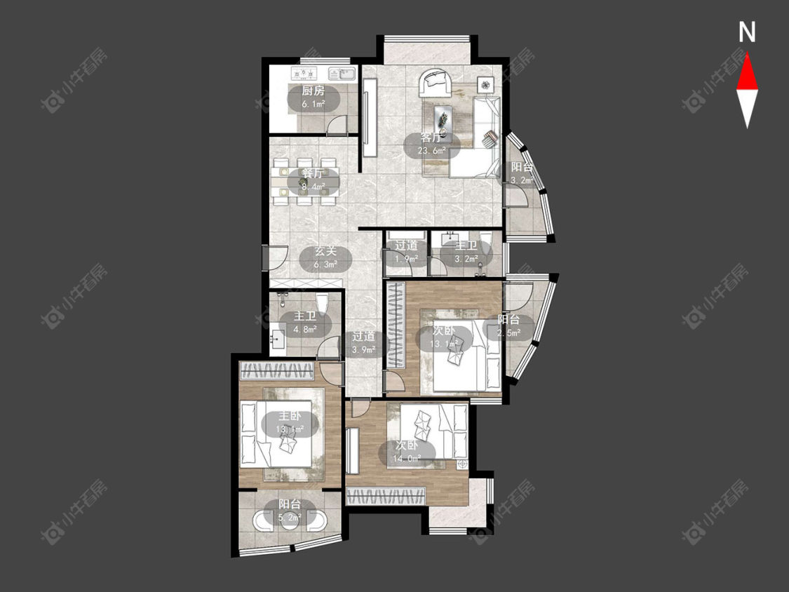 金玉苑房源户型图 常州金玉苑在售二手房源户型图_小牛看房