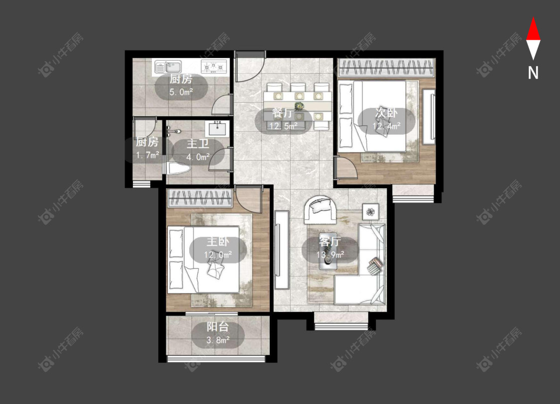 月馨苑房源户型图 常州月馨苑在售二手房源户型图_小牛看房