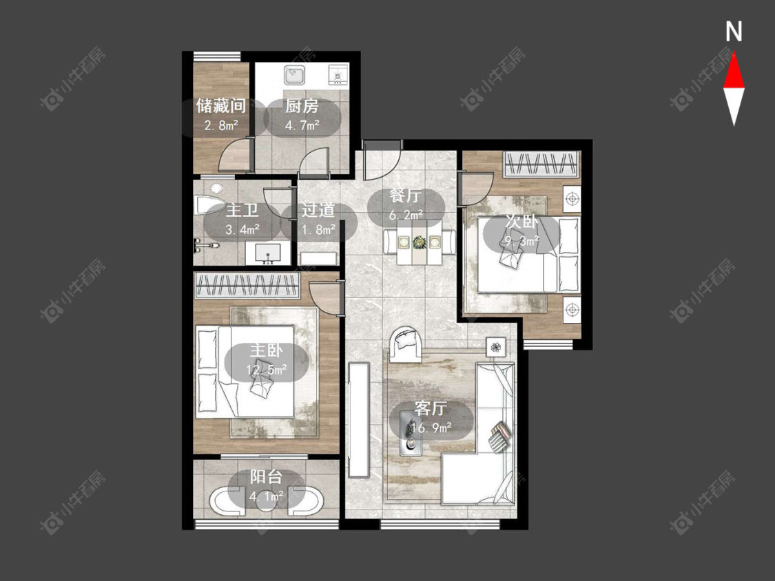 景瑞英郡房源户型图 常州景瑞英郡在售二手房源户型图_小牛看房