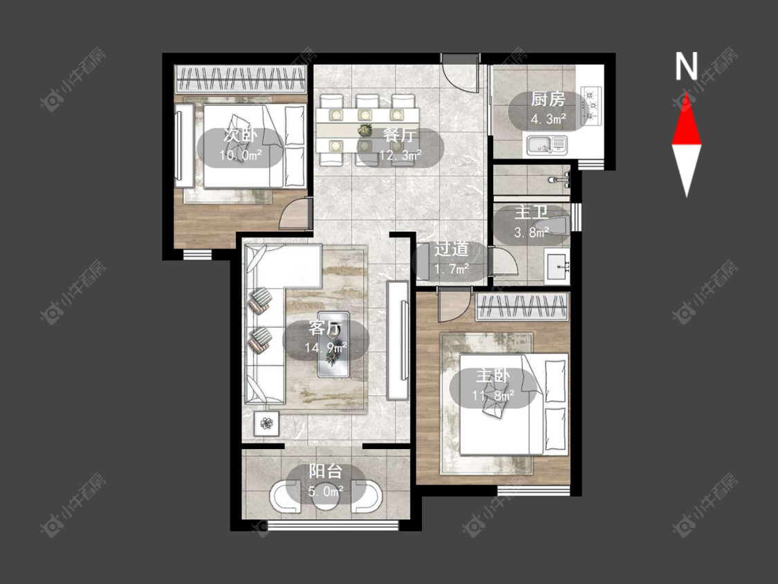 常州龙栖花园在售二手房源户型图_小牛看房