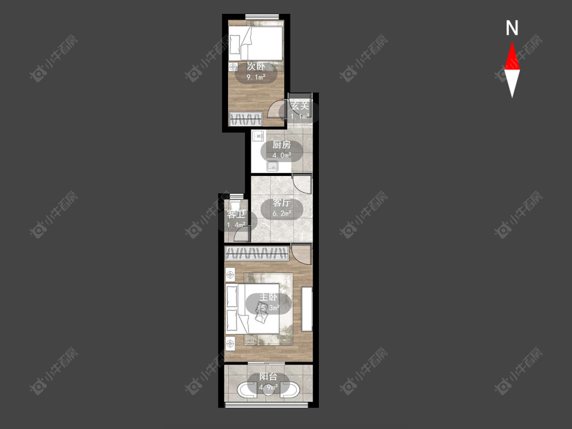 常州铁配新村在售二手房房源户型图_小牛看房