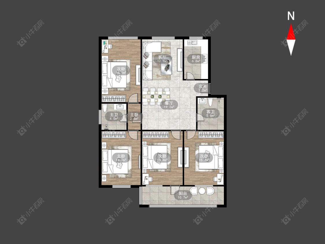 常州翠竹新村北区在售二手房房源户型图_小牛看房