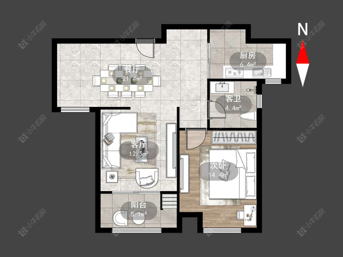 常州新城域二期在售二手房源户型图_小牛看房