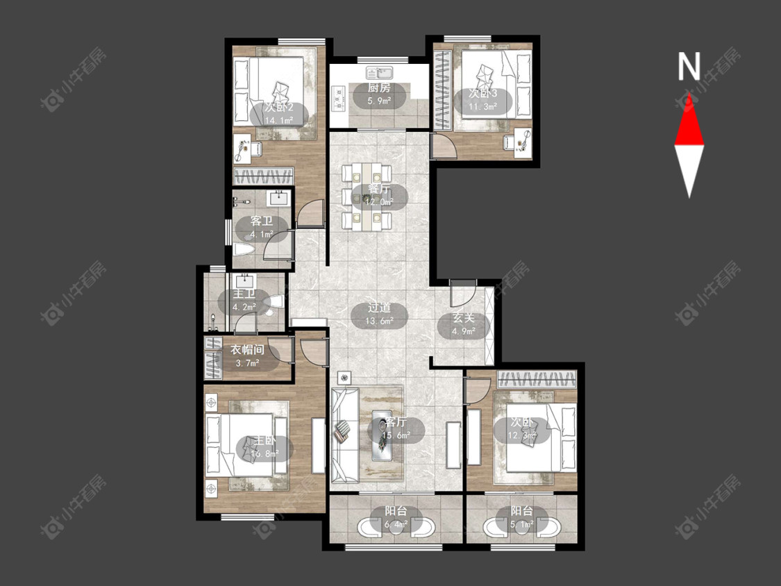 常州金牛里在售二手房源户型图_小牛看房