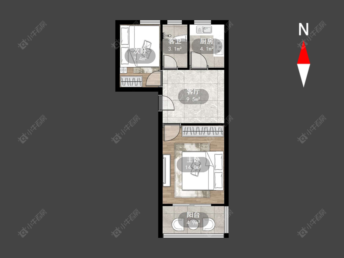 常州白云新村在售二手房源户型图_小牛看房