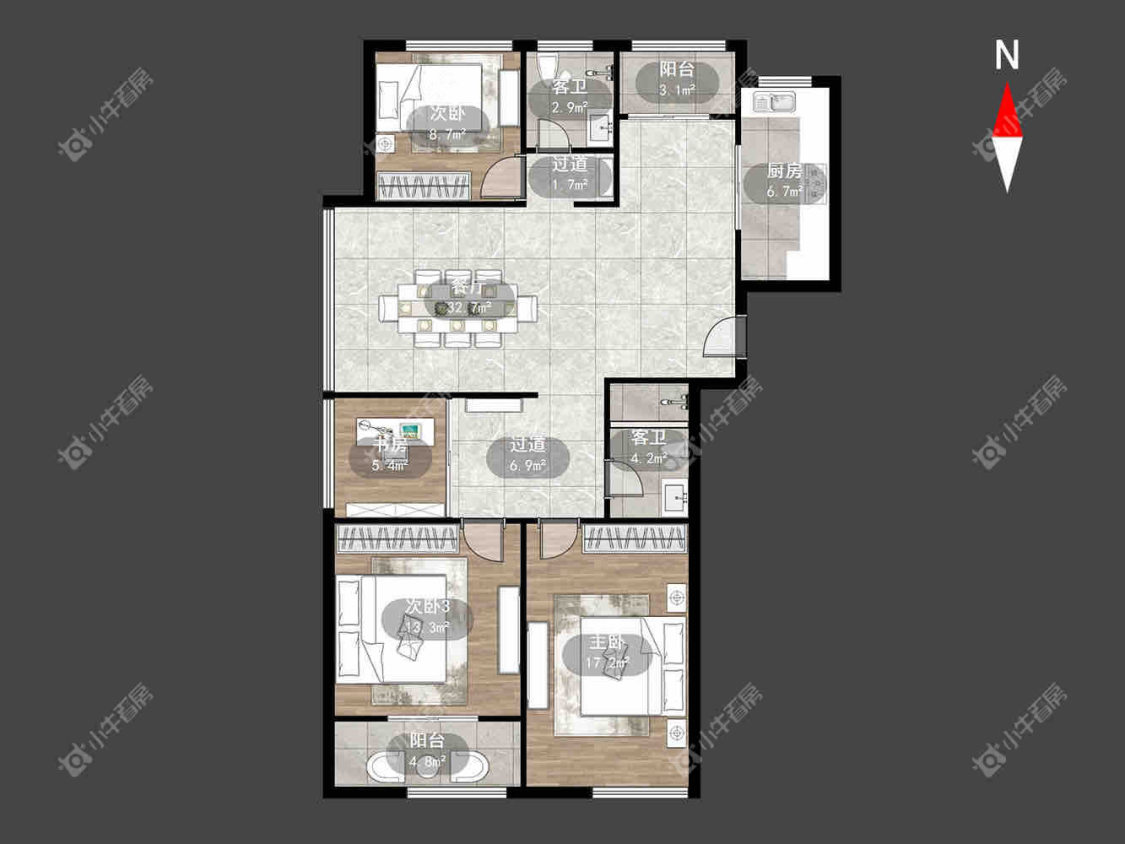常州新利财富广场在租房源户型图_小牛看房