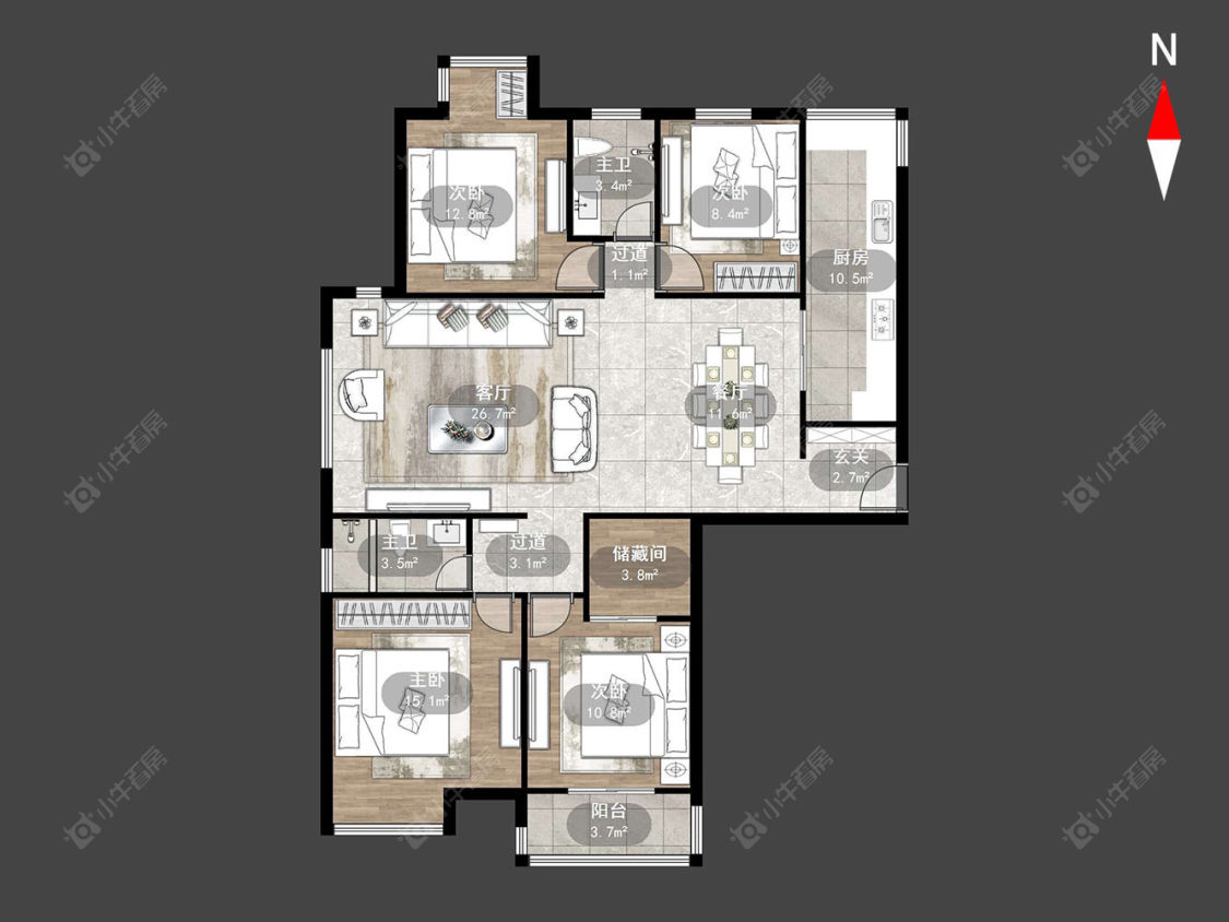 宝龙国际花园一期房源户型图 常州宝龙国际花园一期在售二手房源户型图_小牛看房