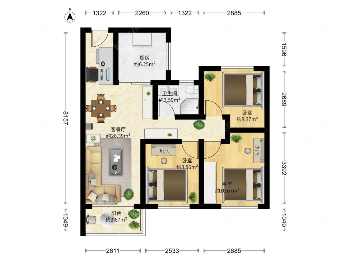 常州梅亭佳园在租房源室内图_小牛看房