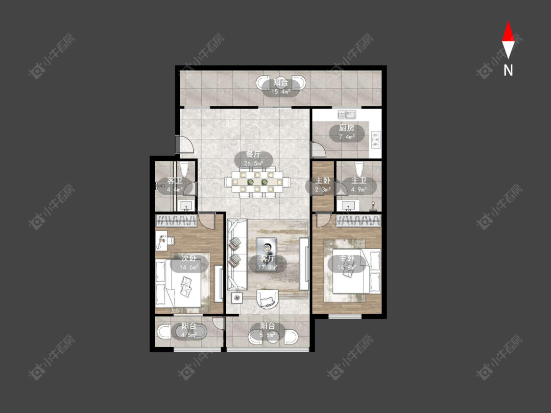 常州浦南南村在售二手房源户型图_小牛看房