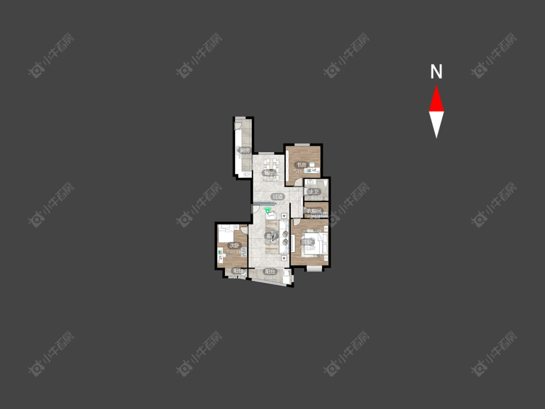 常州金色新城东区在售二手房源户型图_小牛看房