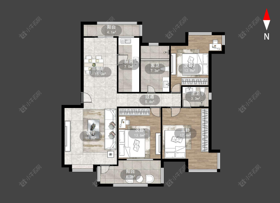 常州景福苑在售二手房源户型图_小牛看房