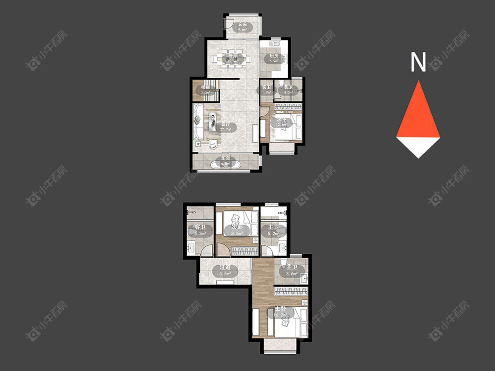 太湖院子房源户型图 常州太湖院子在售二手房源户型图_小牛看房