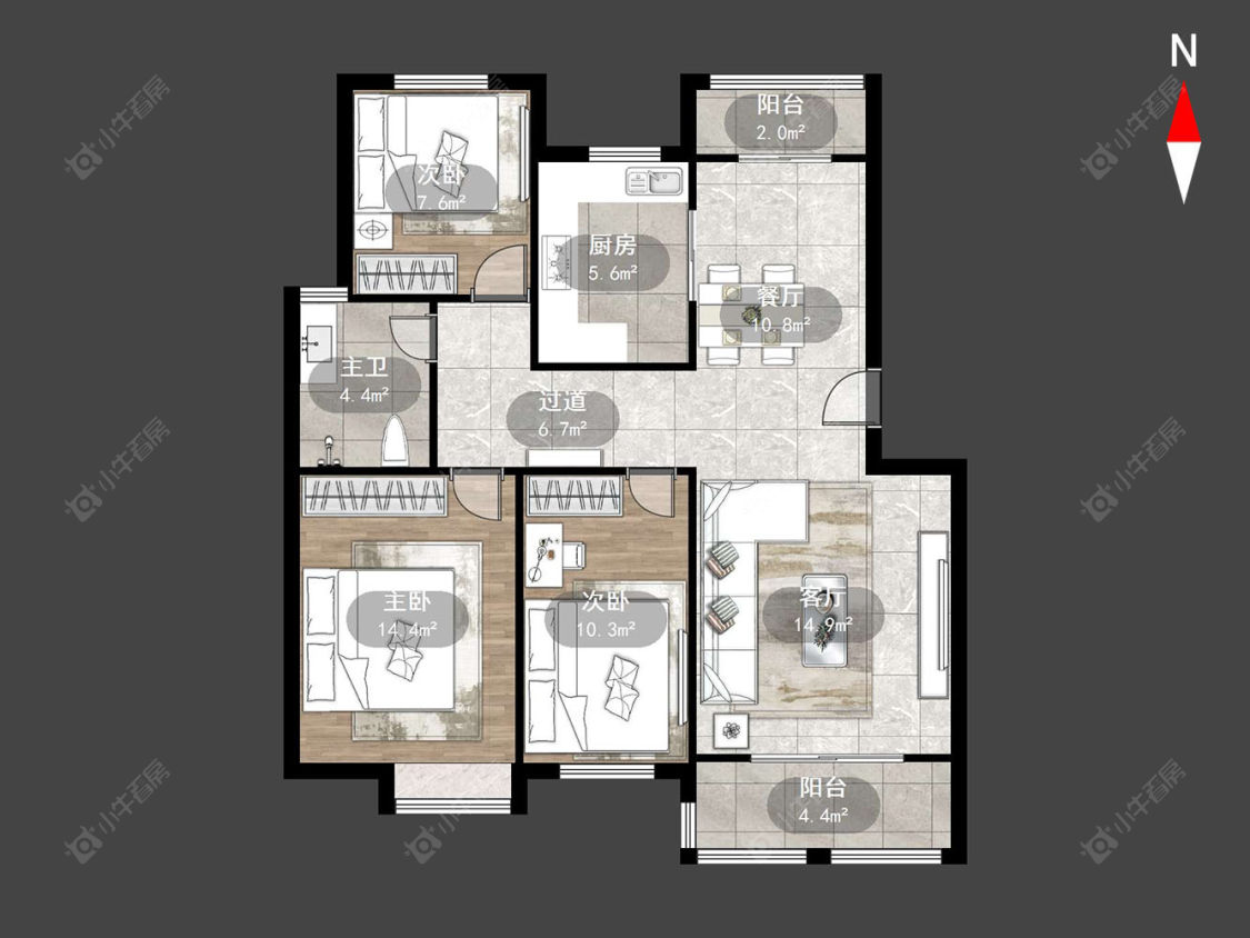 金玉苑房源户型图 常州金玉苑在售二手房源户型图_小牛看房