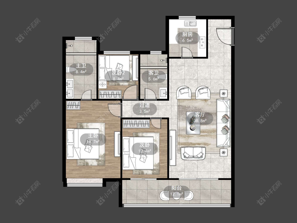 吾悦华府金郡(丹阳)房源户型图 丹阳吾悦华府金郡(丹阳)在售二手房源户型图_小牛看房