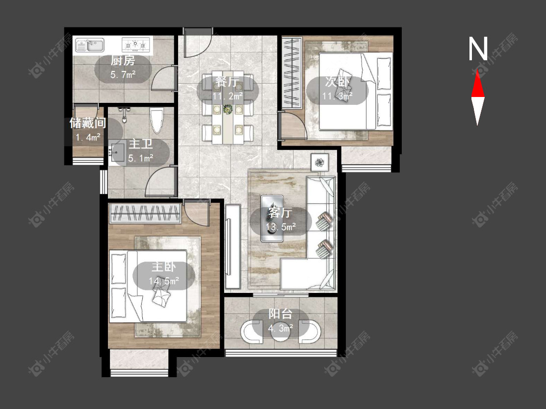 常州景泰家园在售二手房源户型图_小牛看房