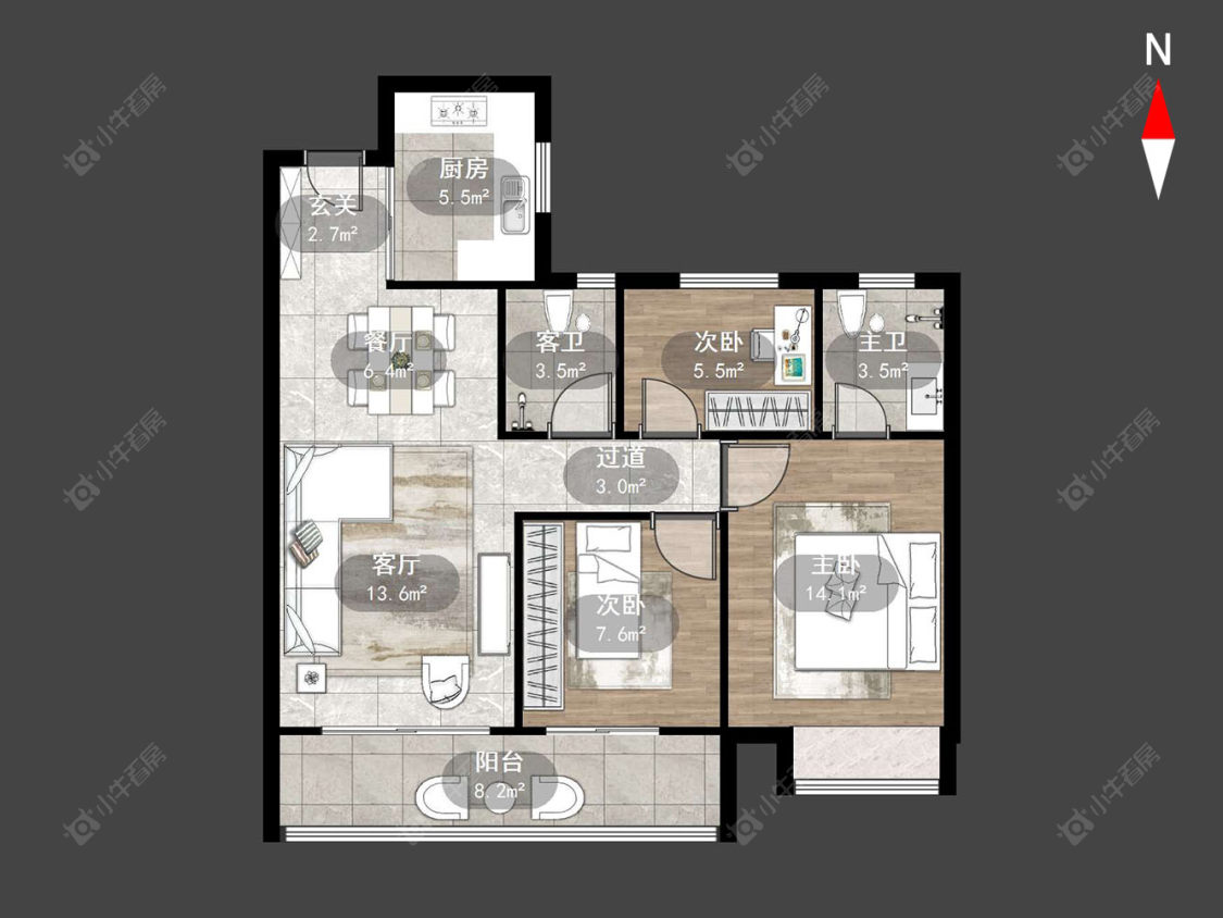 常州遥光辰苑在售二手房源户型图_小牛看房